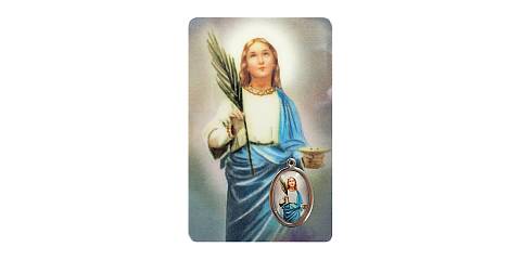 Card Santa Lucia in PVC - 5,5 x 8,5 cm - inglese