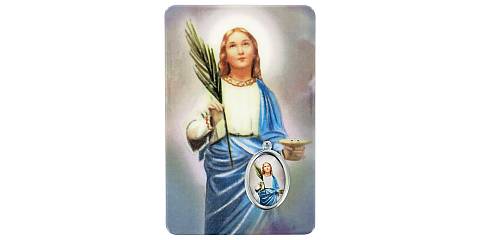 Card Santa Lucia in PVC - 5,5 x 8,5 cm - spagnolo