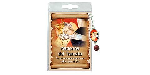 Blister con ciondolo medaglia e perla Madonna del Transito - italiano