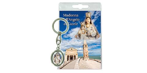 Blister B  Madonna di Caorle con Portachiavi con preghiera in italiano