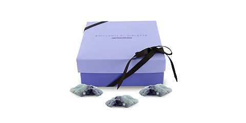 Scatola Regalo Con 4 Violette Cristallizzate, ''Brillanti Di Violette''