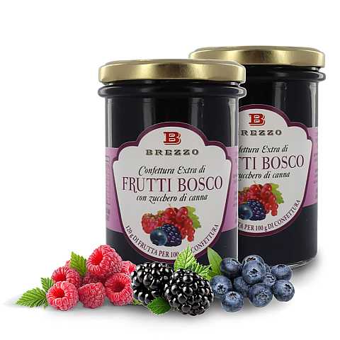 Confettura Extra Ai Frutti Di Bosco Con Zucchero Di Canna, 350 Grammi