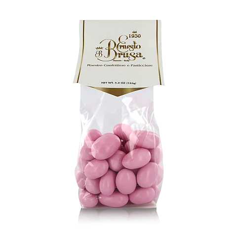 Confetti con mandorla tostata ricoperta di cioccolato bianco al gusto fragola, rosa - Linea 