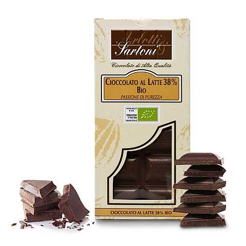 Tavoletta Di Cioccolato Al Latte 38%, 90 Grammi