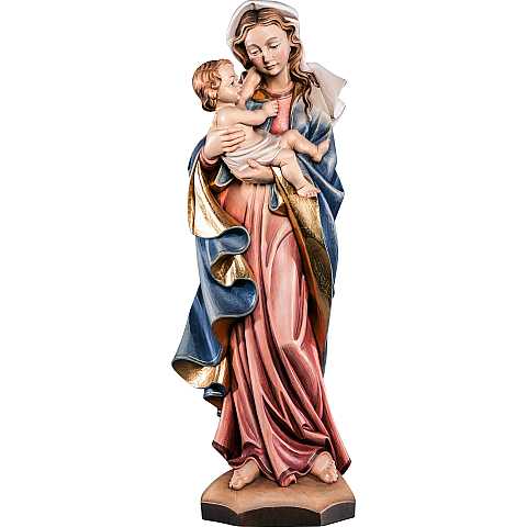 Statua della Madonna Germania da 36 cm in legno dipinto a mano con colori a olio - Demetz Deur