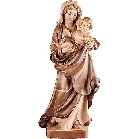 Statua della Madonna dell'uva da 25 cm in legno, 3 toni di marrone - Demetz Deur