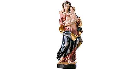 Statua della Madonna dei nomadi da 30 cm in legno dipinto con colori a olio - Demetz Deur