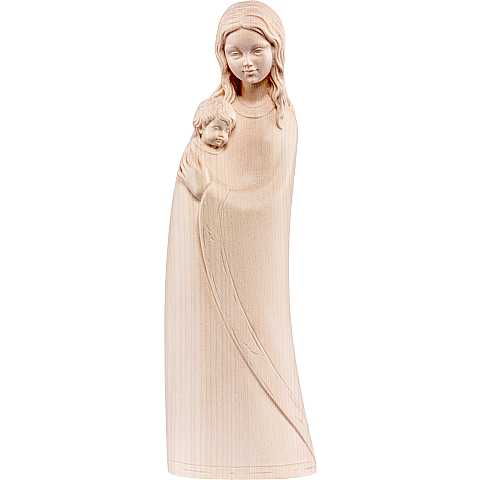 Statua della Madonna Jasmine in legno naturale, linea da 25 cm, Madonne stile moderno - Demetz Deur