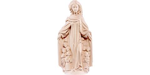 Statua della Madonna della Misericordia in legno di tiglio naturale, linea da 130 cm, Madonne Gotiche - Demetz Deur