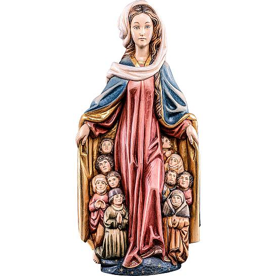 Statua della Madonna della Misericordia in legno di tiglio dipinto a mano, linea da 130 cm, Madonne Stile Gotico - Demetz Deur