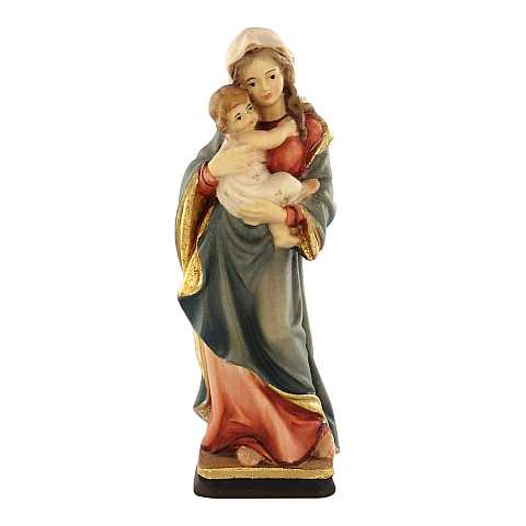 Statua della Madonna Tirolese in legno dipinto a mano, linea da 10 cm - Demetz Deur