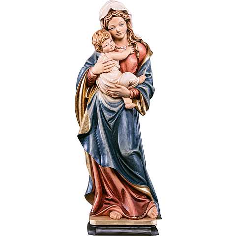 Statua della Madonna Tirolese in legno di tiglio dipinto a mano, linea da 50 cm - Demetz Deur