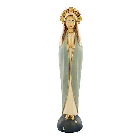 Statua della Madonna stilizzata, linea da 15 cm, in legno dipinto a mano - Demetz Deur
