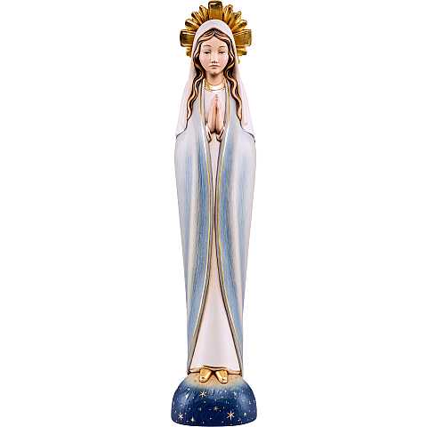 Statua della Madonna stilizzata, linea da 40 cm, in legno dipinto a mano - Demetz Deur