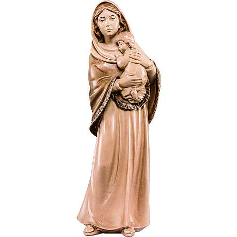 Statua della Madonna Ferruzzi, linea da 40 cm, in legno, 3 toni di marrone - Demetz Deur