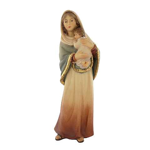 Statua della Madonna Ferruzzi, linea da 10 cm, in legno dipinto a mano - Demetz Deur