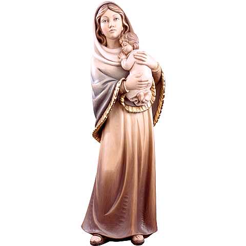 Statua della Madonna Ferruzzi, linea da 60 cm, in legno di tiglio dipinto a mano - Demetz Deur