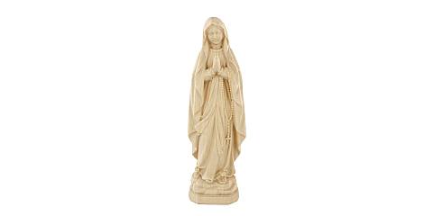 Statua della Madonna di Lourdes in legno naturale, linea da 10 cm - Demetz Deur