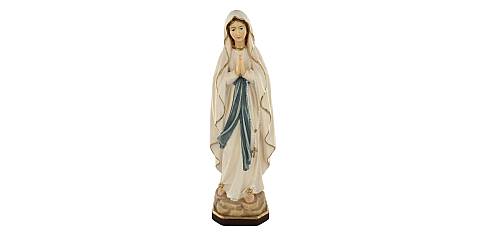 Statua della Madonna di Lourdes in legno dipinto a mano, linea da 20 cm - Demetz Deur