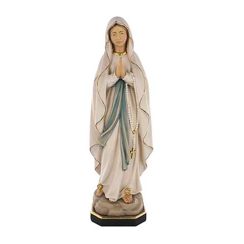 Statua della Madonna di Lourdes in legno dipinto a mano, linea da 40 cm - Demetz Deur