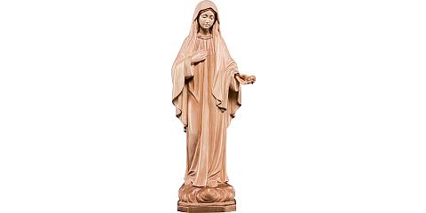 Statua della Madonna Madre della Pace in legno, 3 toni di marrone, linea da 12 cm - Demetz Deur