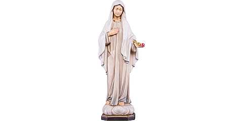 Statua della Madonna Madre della Pace in legno dipinto a mano, linea da 12 cm - Demetz Deur