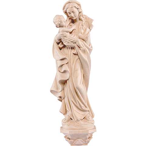 Statua della Madonna Germania d'appendere, linea da 30 cm, in legno naturale - Demetz Deur