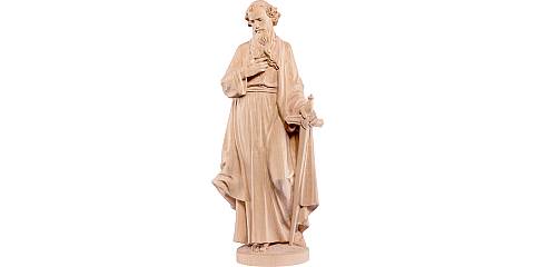 Statua di San Paolo in Legno, Rifinitura Naturale, Altezza 60 Cm Circa - Demetz Deur