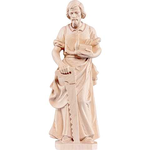 Statua di San Giuseppe falegname. Statua in legno naturale, 13 cm - Demetz - Deur 