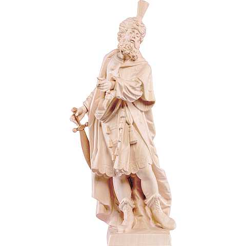 Statua di San Cosimo in Legno, Rifinitura Naturale, Altezza 90 Cm Circa - Demetz Deur