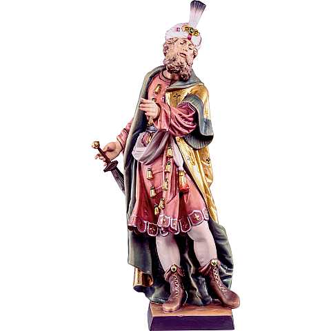 Statua di San Cosimo in Legno Colorato Dipinto a Mano, Altezza 20 Cm Circa - Demetz Deur