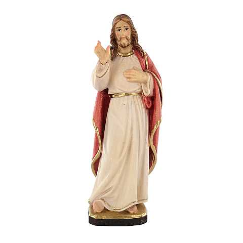 Statua di Gesù in stile classico, in legno dipinto a mano, linea da 10 cm - Demetz Deur
