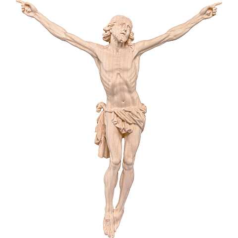 Statua Corpo di Gesù, Cristo della Passione Scolpito da Appendere a Crocifisso, Legno Naturale, Altezza: 21 Cm Circa - Demetz Deur