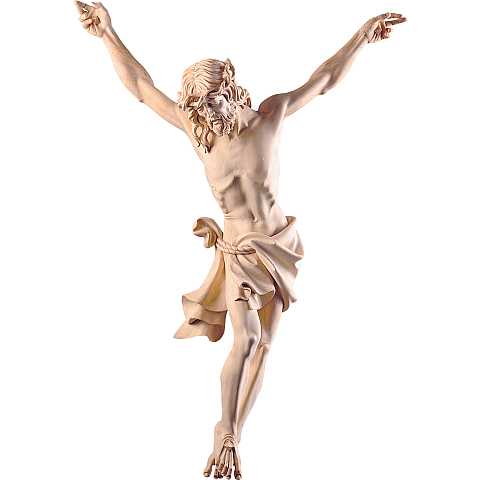 Corpo del Cristo delle Alpi per Crocifisso, Legno di Tiglio, Rifinitura: Naturale, Altezza: 25 Cm Circa - Demetz Deur