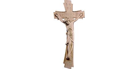 Crocifisso Sinai, Legno Naturale di Rovere, Altezza Corpo Gesù: 60 Cm - Demetz Deur