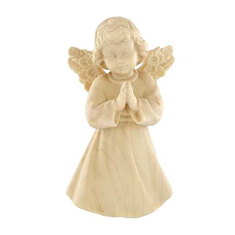 Statuina dell'angioletto che prega, linea da 7 cm, in legno naturale, collezione Angeli Sissi - Demetz Deur