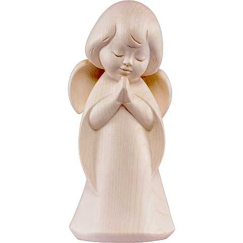 Angelo sognatore in preghiera - Demetz - Deur - Statua in legno dipinta a mano. Altezza pari a 9 cm.