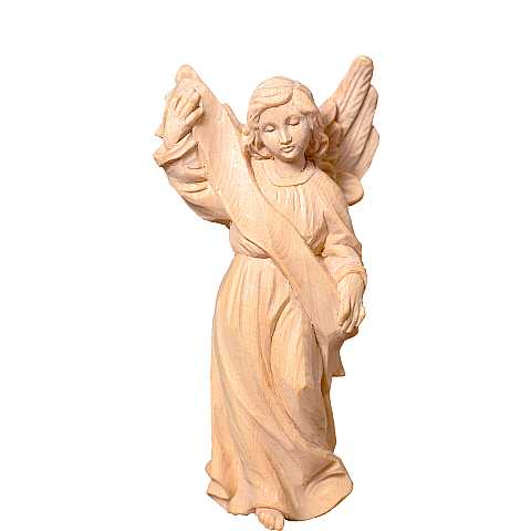 Angelo, Statuina per Presepe Stile ''Tannenkrippe'', Legno di Cirmolo Naturale, Linea da 15 Cm - Demetz Deur