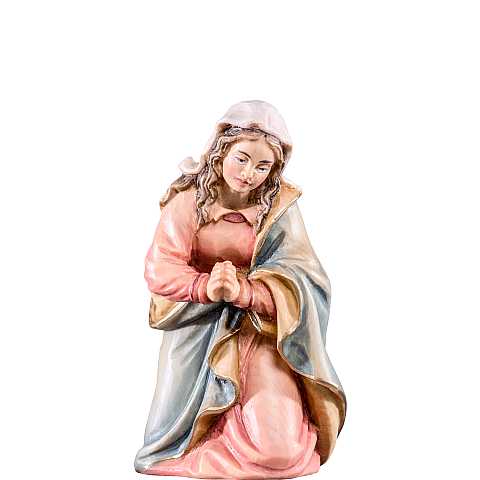 Maria per Presepe ''Rives Krippe'', Statuina in Legno Dipinto a Mano, Adatta a Presepe Linea 15 Cm - Demetz Deur
