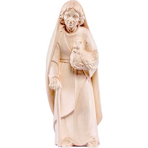 Contadina con gallina - Statuina artigianale in legno stile Artis, Demetz Deur, adatta a presepe da 12 cm.