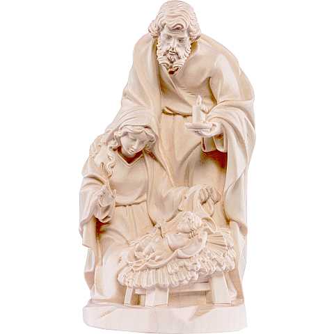 Statua Natività: Gesù, Giuseppe e Maria, linea da 50 cm, in legno naturale, serie Avvento - Demetz Deur