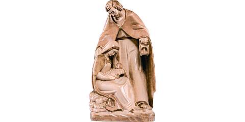 Gruppo natività Betlemme tiglio - Demetz - Deur - Statua in Legno Dipinta a Mano, Altezza pari a 27 cm.