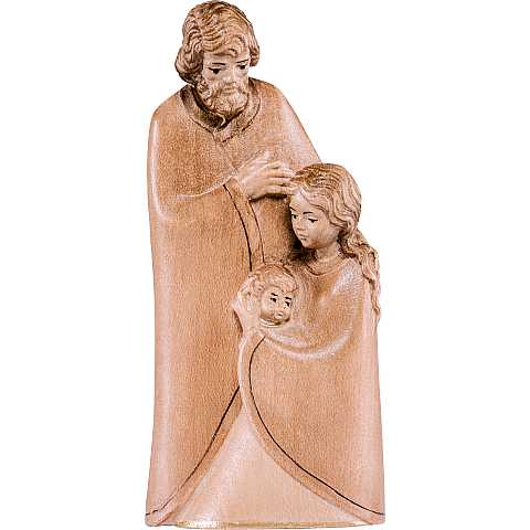 Gruppo natività della protezione - Demetz - Deur - Statua in legno dipinta a mano. Altezza pari a 26 cm.