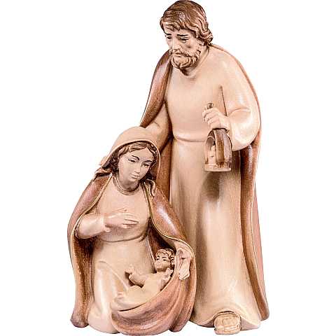 Statuine Sacra Famiglia per Presepe Artis, Gruppo Natività 3 Elementi, Legno 3 Toni di Marrone, Linea 12 Cm - Demetz Deur