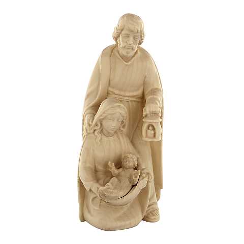 Statuina Natività: Gesù, Giuseppe e Maria, linea da 10 cm, in legno naturale, serie Noèl - Demetz Deur
