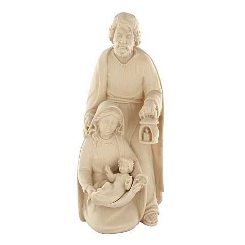 Statuina Natività: Gesù, Giuseppe e Maria, linea da 20 cm, in legno naturale, serie Noèl - Demetz Deur