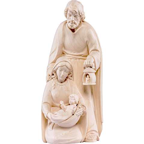 Statua Natività: Gesù, Giuseppe e Maria, linea da 30 cm, in legno naturale, serie Noèl - Demetz Deur