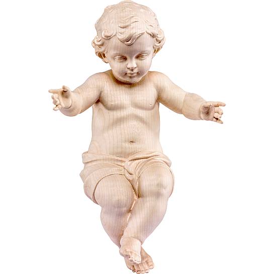 Statua Gesù Bambino, Statua In Legno Naturale, Lunghezza: 12 Centimetri