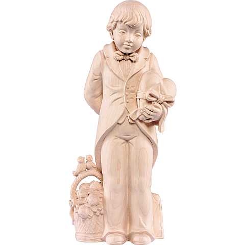 L'innamorato - Demetz - Deur - Statua in legno dipinta a mano. Altezza pari a 10 cm.