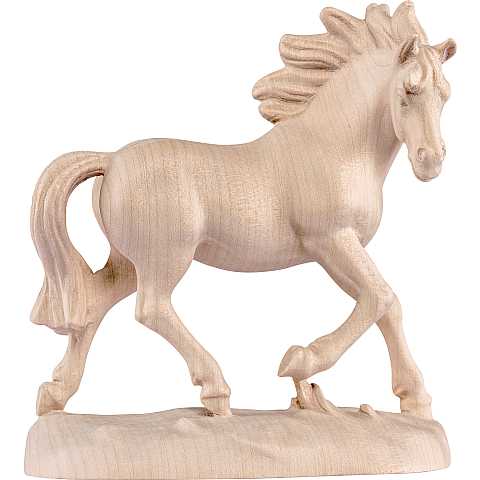 Cavallo - Demetz - Deur - Statua in legno dipinta a mano. Altezza pari a 12 cm.